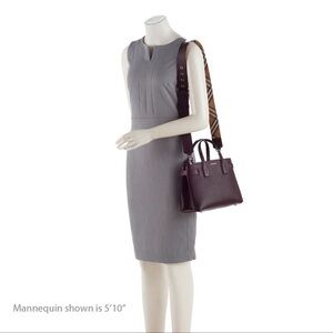 Burberry Banner Leather And House Check Canvas - Small